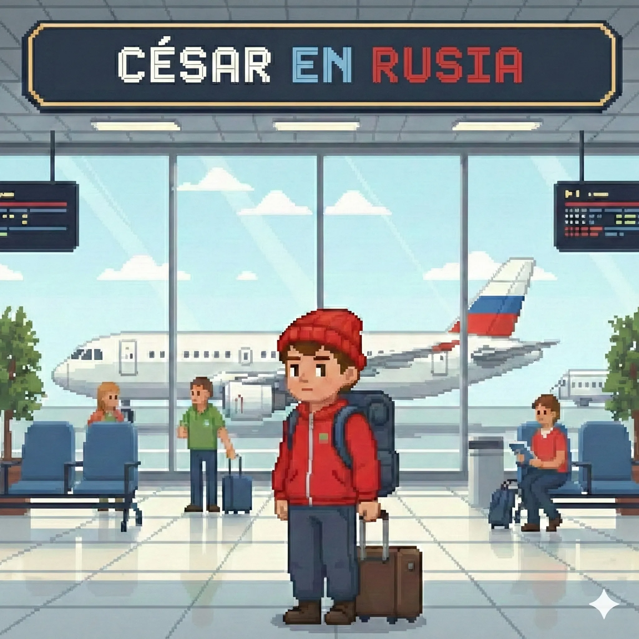 César en el aeropuerto